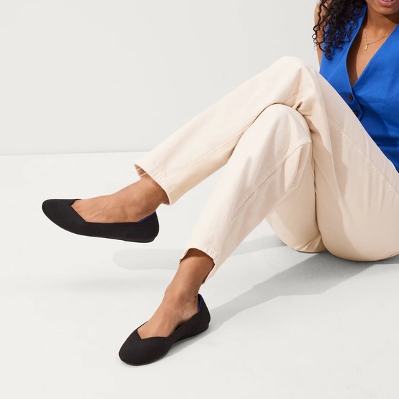 • Rothy’s • Women’s The Round Toe Flats Washable Black Size 9.5 - Picture 1 of 6